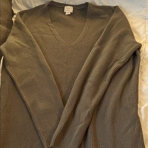 Olive green sweater dress